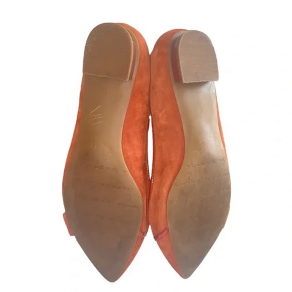 VIA SPIGA POINTED TOE ORANGE SUEDE LEATHER FLAT SIZE : 10 M - Picture 7 of 7